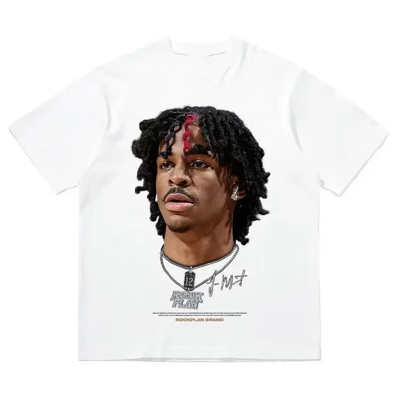 Streetwear Brand La - T-shirt de basket-ball Y2K en coton,