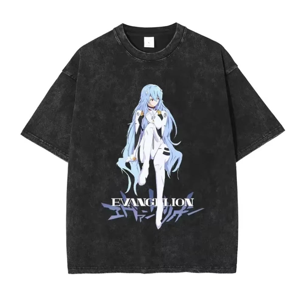 Streetwear Brand Vintage - Surdimensionné hommes t-shirts vêtements EVA Anime