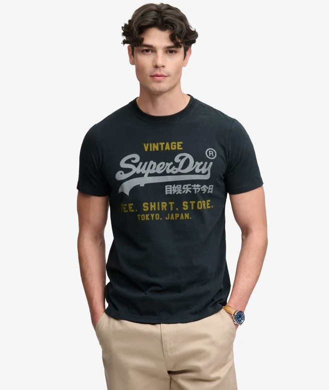 Streetwear Brand Vintage - T-shirt graphique de marque Superdry, style