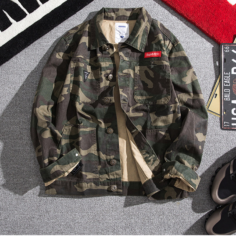 Streetwear Brand Denim - Veste en jean de style américain