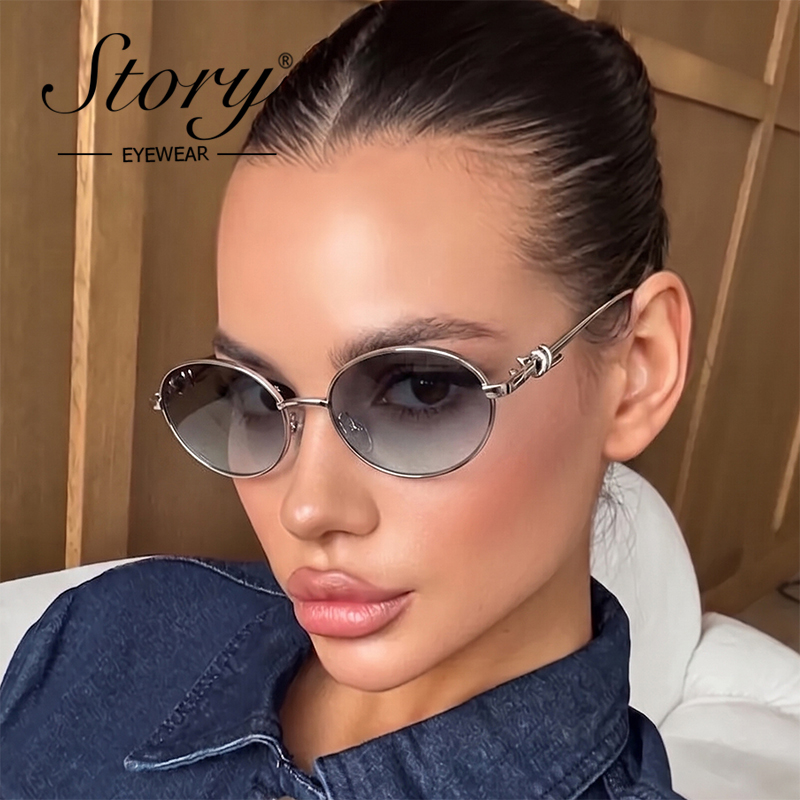 Streetwear Brand Designs - STORY Lunettes de soleil ovales à