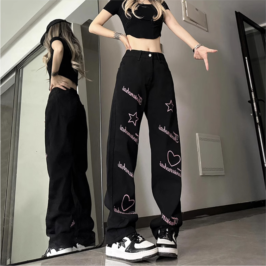 Jean droit en coton pour femme - Streetwear Brand Denim avis et prix