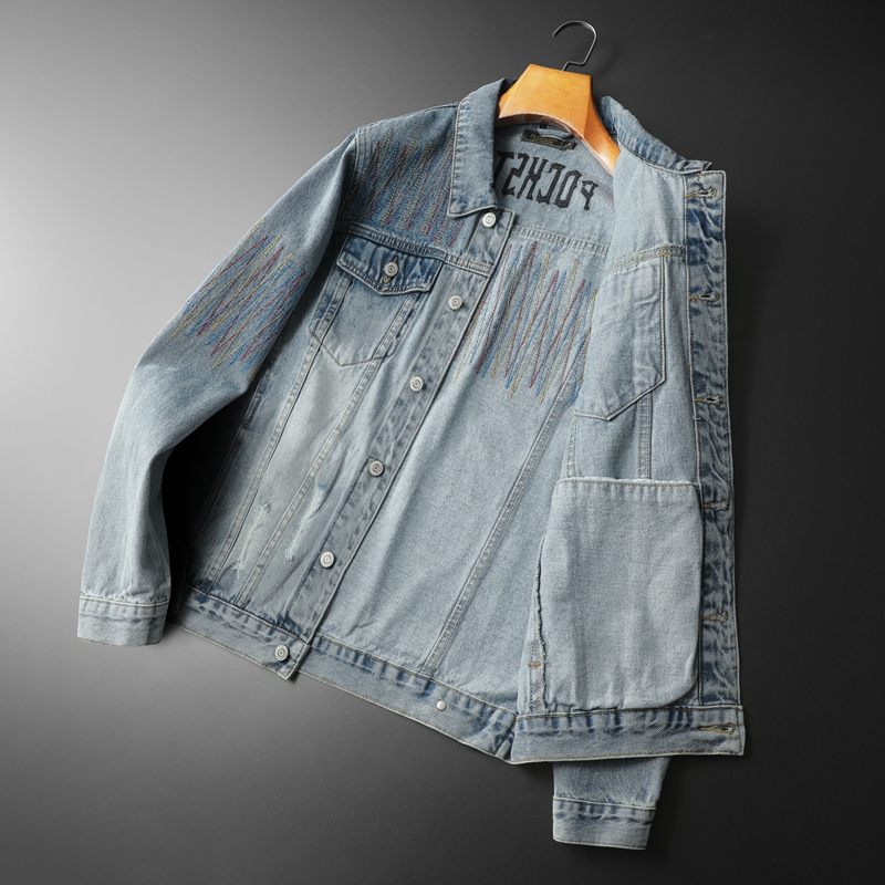 Veste en jean délavée vintage  - Streetwear Brand Denim avis et prix