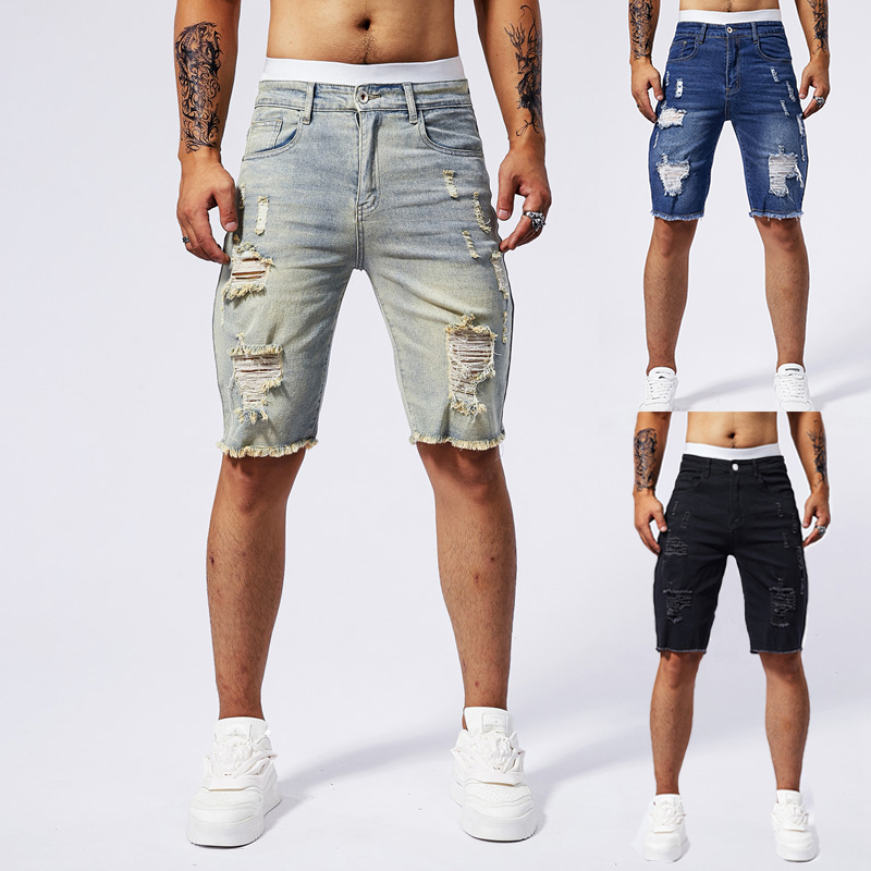 Short en Denim déchiré pour ho - Streetwear Brand Denim avis et prix