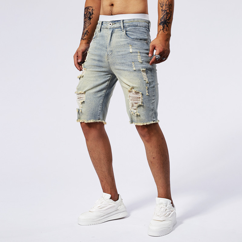 Short en Denim déchiré pour ho - Streetwear Brand Denim avis et prix