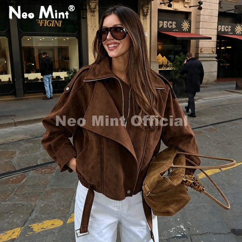 Nouvelle Veste en Daim Marron  - Streetwear Brand Designs avis et prix