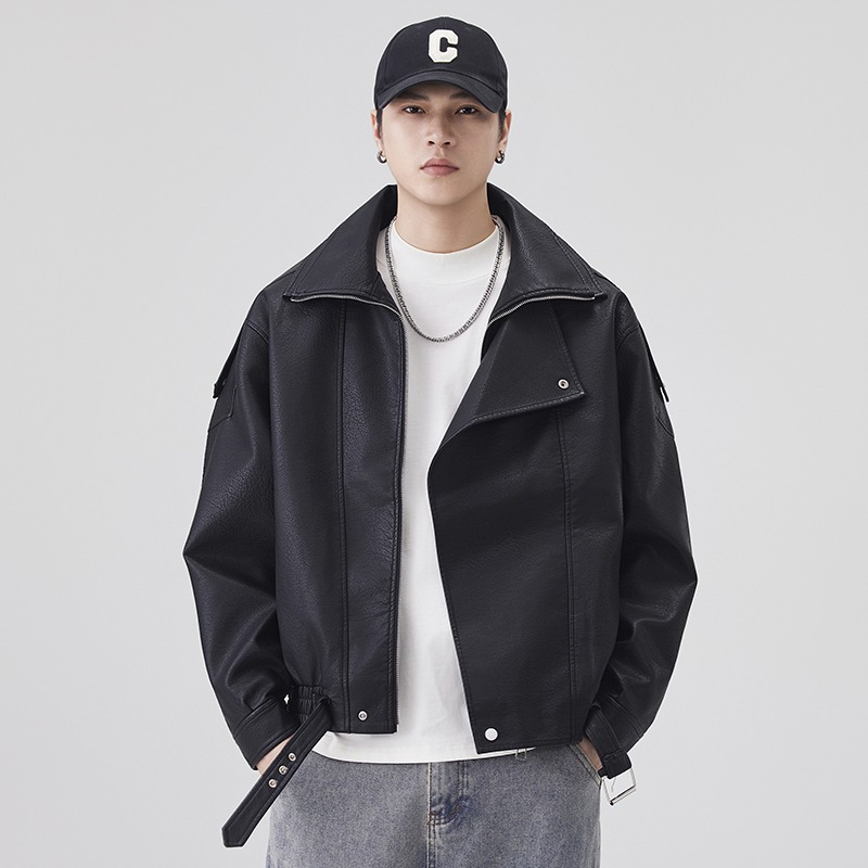 Automne hiver veste en cuir ho - Streetwear Brand Vintage avis et prix