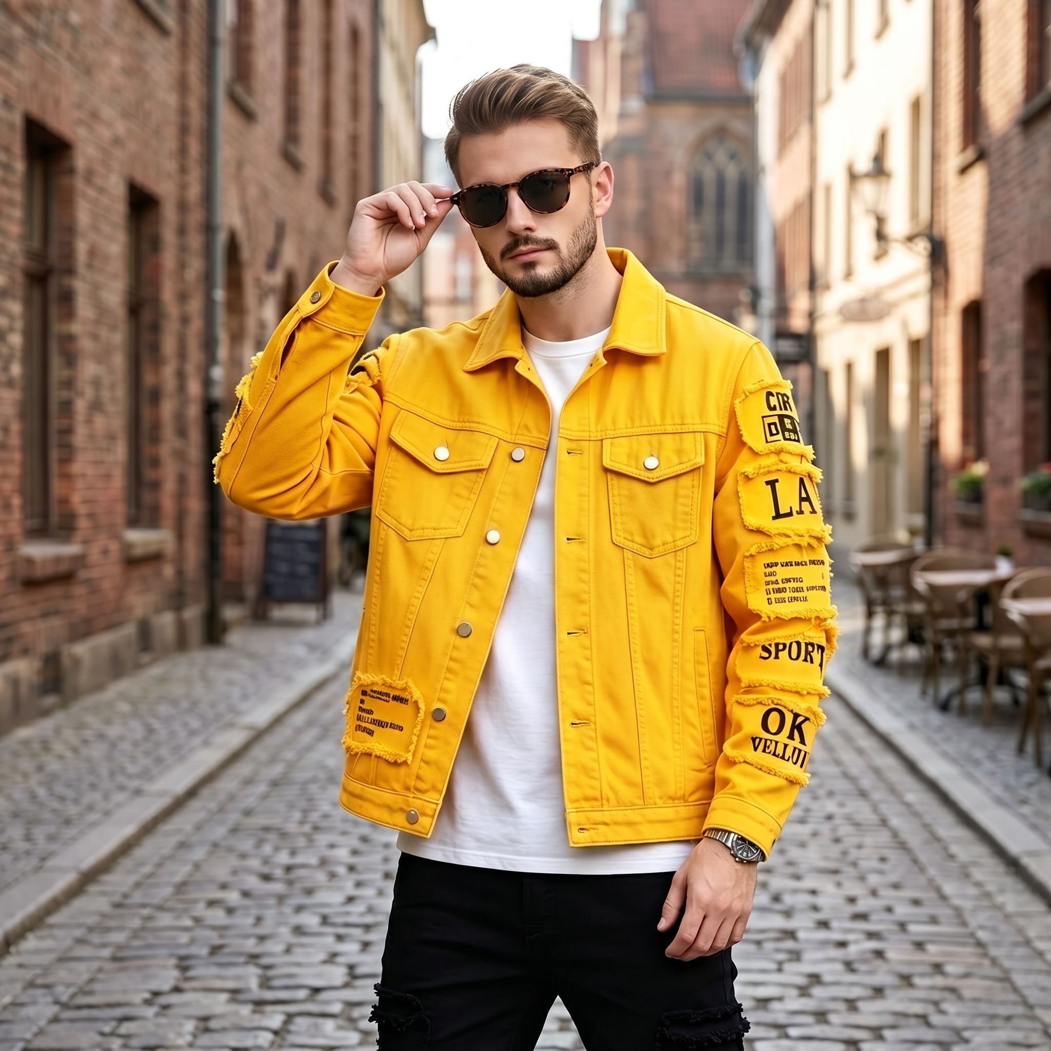 Veste en jean pour hommes, sty - Streetwear Brand Jacket avis et prix