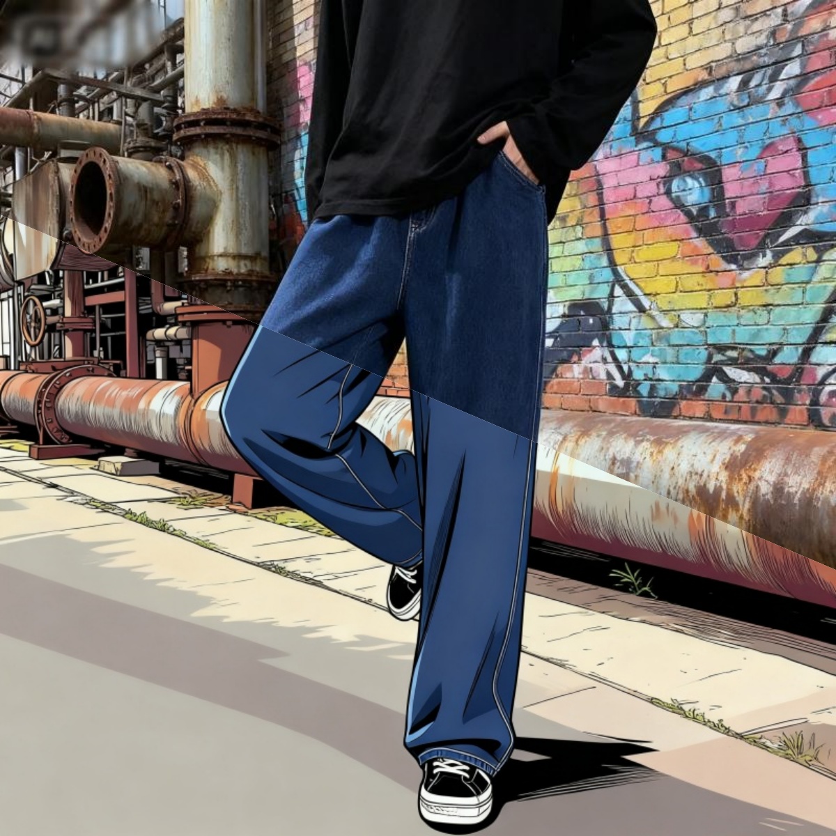 Style coréen Streetwear nouvel - Streetwear Brand Denim avis et prix